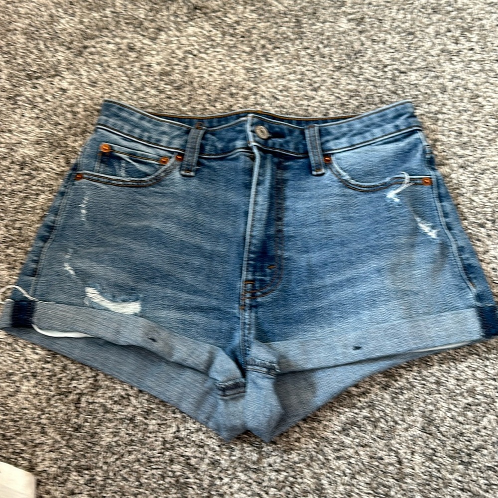 Abercrombie high rise Jean shorts